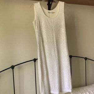 Calvin Klein White Sequin Dress
